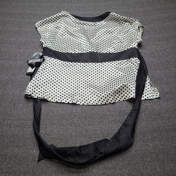 Perceptions Petite Blouse Womens 16P Black White Polka Dot Satin Career Top NWT - Picture 9 of 10